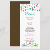 25 Menu Kaarten Love Lovers Fietsen Fietscarnaval (Voorkant / Achterkant)