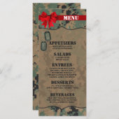 25 Menu Kaarten Marine DIGITAL PRINT Uniform Camo (Voorkant / Achterkant)