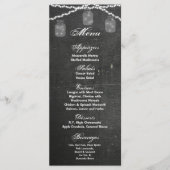 25 Menu Kaarten Mason Jar String Lights Krijtbord (Voorkant)