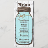 25 Menu Kaarten Mason Jar Wood Country Rustic (Voorkant)