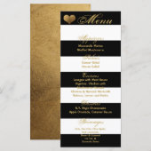 25 Menu Kaarten Modern Stripe Zwart Wit Contempora (Voorkant / Achterkant)