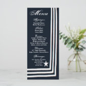 25 Menu Kaarten Navy Zomerjurk Blues Uniform (Staand voorkant)