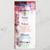 25 Menu Kaarten Neon Grunge Scratch Kleur Hot Pink (Voorkant)