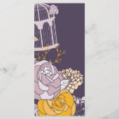 25 Menu Kaarten  Plum Mosterd Roos Vogelkooi (Achterkant)