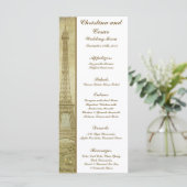 25 Menu Kaarten Vintage Parijs (Staand voorkant)