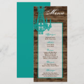 25 Menu Kaarten Westerne Rustieke Country kroonluc (Voorkant / Achterkant)