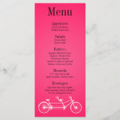 25 Menu Kaarten Whimsical Hot Pink Black Double Bi (Voorkant)