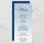 25 Menu Kaarten Winter Wonderland Crystal Snowflak (Voorkant / Achterkant)