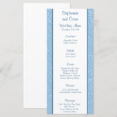 25 Menu Kaarten Winterblauw Kerstmis (Voorkant / Achterkant)