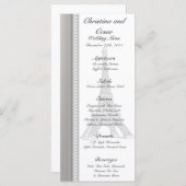 25 Menu Kaarten Zwart Eiffeltoren (Voorkant / Achterkant)