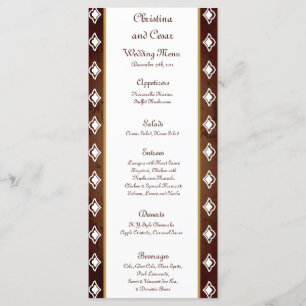 25 menukaarten Deep Moroccan Brown Menu