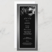 25 menukaarten Mis XV Silver Black Party Menu (Voorkant / Achterkant)