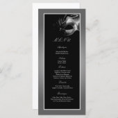 25 menukaarten - Sweet 16 Silver Black Party Menu (Voorkant / Achterkant)