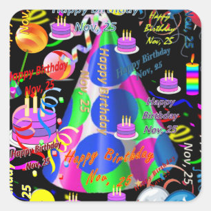 25 novembre Stickers Anniversaires de enfants