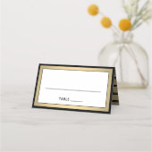 25 Pack Elegant Modern Black & Gold Escort Cards (Voorkant)