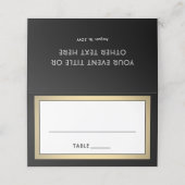 25 Pack Elegant Modern Black & Gold Escort Cards (Buitenkant ongevouwen)