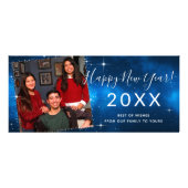 25 Pack Joyeux Cartes photos du Nouvel An | Script (Devant)