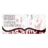 25 Pack Zakelijk Cadeaubon Bloedsplatter V Reclamekaart (Achterkant)