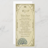 25 pauw bruiloft programma's (Voorkant / Achterkant)