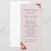 25 Pik et Roses Rouges Programmes de mariage flora (Devant / Derrière)