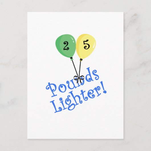 25-ponden lichter briefkaart (Voorkant)