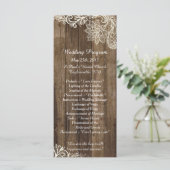 25 Programmes de Mariage campagnard de dentelle ru (Debout devant)