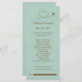 25 Programmes de mariage cardiaque dans un avion b (Devant / Derrière)