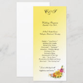 25 Programmes de mariage de bouquet de fleurs (Devant / Derrière)
