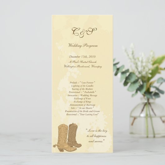 25 Programmes de mariage de cow-boy (Debout devant)