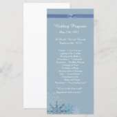 25 Programmes de mariage hivernal de flocons de ne (Devant / Derrière)