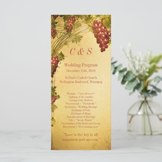 25 Programmes de mariage viticole (Debout devant)