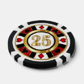 25 Rode Casino Chip Las Vegas (Enkel)