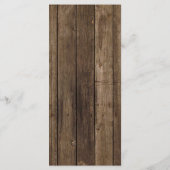 25 rustieke kant hout land bruiloft programma's (Achterkant)