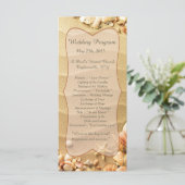 25 Seashell Beach Programmes de mariage de sable (Debout devant)