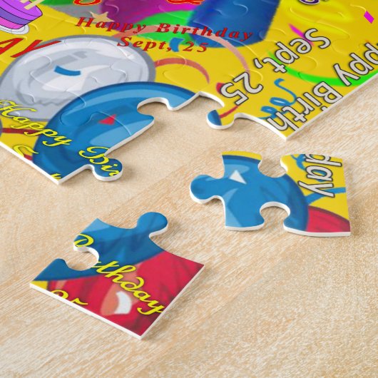 25 september, 25 september, Jigzaag Puzzle Legpuzzel (Zijkant)