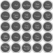 25 Spice in zwarte en witte cirkel Sticker (Voorkant)