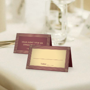 25 stuks elegante klassieke bordeauxrood gouden be