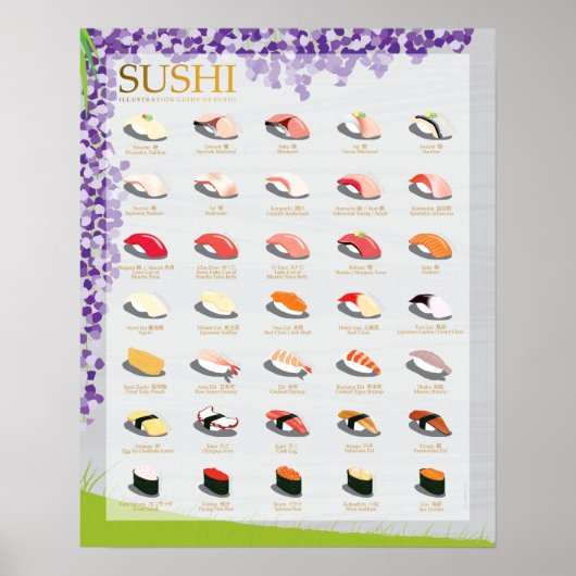 25 SUSHI TRADITIONNELS, WISTERIA, Poster 16"X20" (Devant)