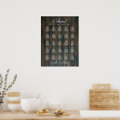 25 Tabel Elegant RUSTIC Herfst Zitkaarten Poster (Keuken)