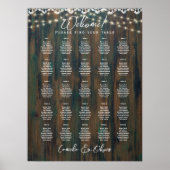 25 Tabel Elegant RUSTIC Herfst Zitkaarten Poster (Voorkant)