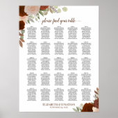 25 Tableau Automne Rose Boho Mariage Tableau de si (Devant)