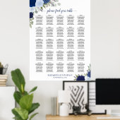 25 Tableau Boho bleu Mariage floral (Bureau à domicile)