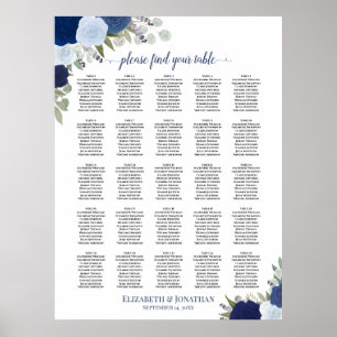 25 Tableau Boho bleu Mariage floral