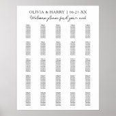 25 Tableau Élégant Mariage moderne Tableau de sièg (Devant)