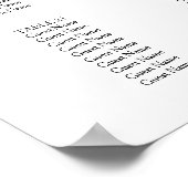 25 Tableau Élégant Mariage moderne Tableau de sièg (Coin)