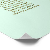 25 Tableau Gold & Mint Green Mariage Seating Chart (Coin)