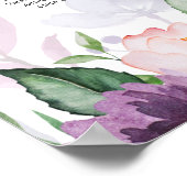 25 Tableau GRAPHIQUE DE SIÈGE Floral Violet (Coin)
