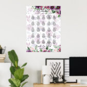 25 Tableau GRAPHIQUE DE SIÈGE Floral Violet (Bureau à domicile)