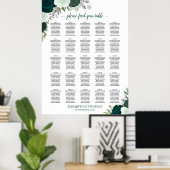 25 Tableau Mariage floral Emerald Boho (Bureau à domicile)