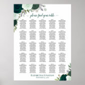 25 Tableau Mariage floral Emerald Boho (Devant)